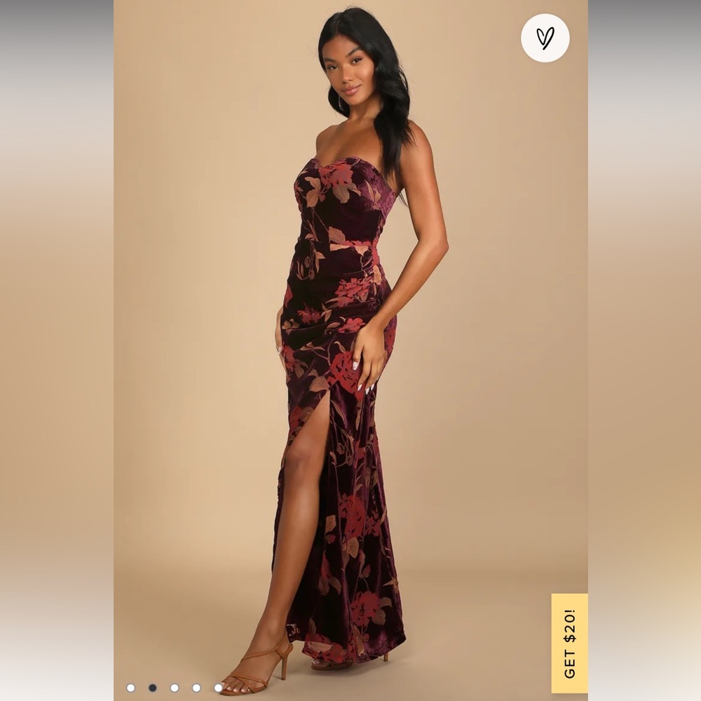 Lulus purple strapless dress